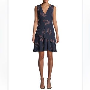 Derek Lam 10 Crosby Ruched Check Flounce Mini Dress